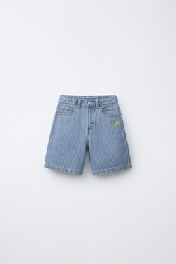 BERMUDA DENIM RAYAS PENN  / Azul claro