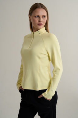 Лонгслив half-zip утепленный Желтый ANTA RUNNING LS Tee фото 2