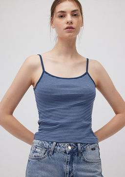 Cizgili Lacivert Atlet - Mavi фото 2