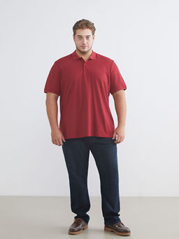 B?y?k Beden Polo Yaka Pike Erkek Ti??rt