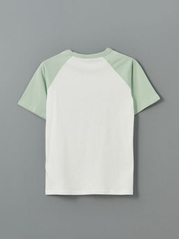 Bisiklet Yaka Bask?l? Erkek ?ocuk Ti??rt