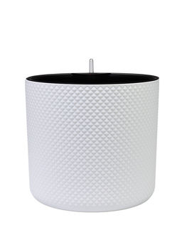 Кашпо с автополивом и вставкой 13,5 л d 28 см h_см белый ФАСЕТ