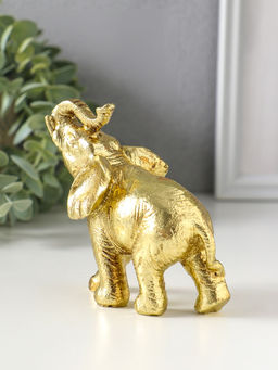 Фигурка полистоун «Золотой слонёнок», 10×5×9.5 см