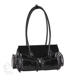 Сумка женская кожаная 3350Q black Polina&Eiterou