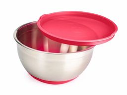 Миска стальная с крышкой MIX 24x12.5см 4.2л красная - Attribute фото 6