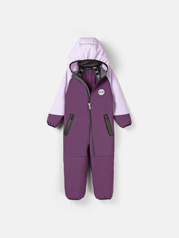 Комбинезон Колор блок Softshell демисезонный Слива - Bungly фото 2