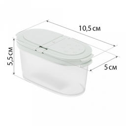 Контейнер для специй пластмассовый 120мл, 5х5х10,5см, смоки (Россия)