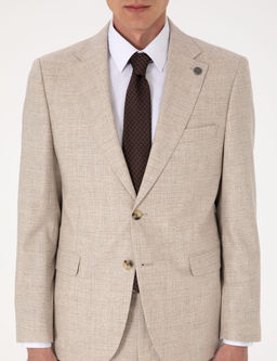 Bej Slim Fit %100 Y_n Tak_m Elbise