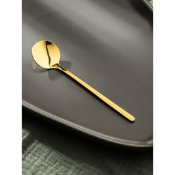 Ложка чайная Magistro Desire, длина 13 см, нержавеющая сталь, золотистая