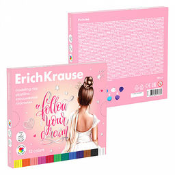 Цена за 1 шт. Пластилин классический ErichKrause Pointes 12 цветов со стеком, 180 г (в коробке 12 шт) фото 4