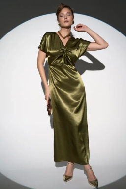 Платье Иола (олива) - Эльза фото 12