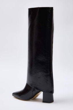 Siyah 2 Farkl? Kullan?ml? Hem Cizme Hem Bot Kad?n Blok Topuk Cizme TAKAW26CZ00027