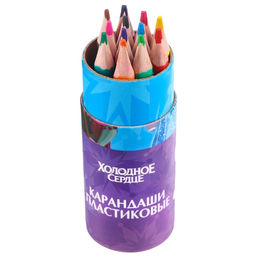 Карандаши цветные пластиковые в тубусе МИНИ, 12 цветов, Холодное сердце - Disney фото 5