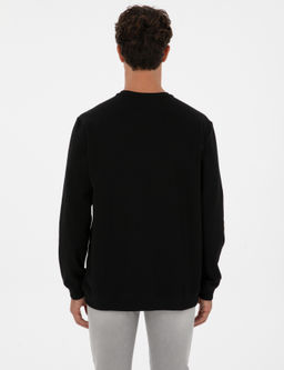 Siyah Regular Fit Sweatshirt - Pierre cardin фото 5