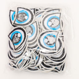 Термонаклейка «Глаза»: правый и левый, 3 × 3 см, овальный, цвет голубой, 100 шт.