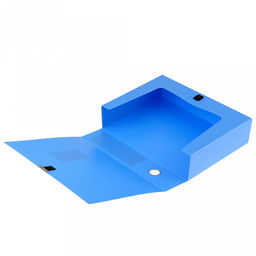 Папка-органайзер (короб) "Архивная" А4 23,4х31,7х7,5см, пластик, на липучке, цвет голубой (Китай)