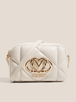 Кросс-боди LOVE MOSCHINO EMBOSSED Q Артикул 4561051, молочно-белый