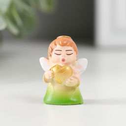Цена за 4 шт. Фигурка полистоун «Ангелочек в цветном платье», 1.5×2×3 см, МИКС
