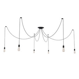 Светильник BayerLux «Скин паук», 6×40 Вт, E27, 30×30×20-150 см, чёрный