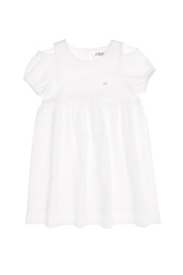 U. S. Polo Assn Белое тканое платье с короткими рукавами для девочки - U.s. polo assn фото 2