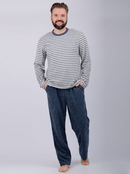 Пижама "Вояж" синяя, махра Пижама "Вояж" синяя, махра