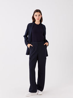 Dar Fit ?izgili Geni? Pa?a Kad?n Kargo Pantolon