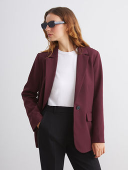 Krep Kad?n Blazer Ceket