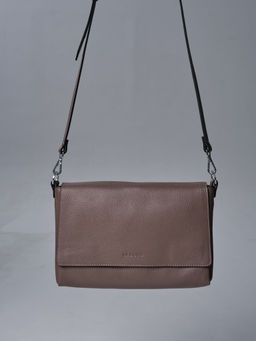 Сумка кожаная на плечо Deboro 30181 тауп