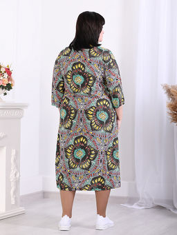 Платье-рубашка серого цвета с цветочным принтом - Almond фото 5