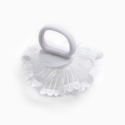 Бант для волос на резинке школьный, белый, 2 штуки, 7 см, Минни Маус