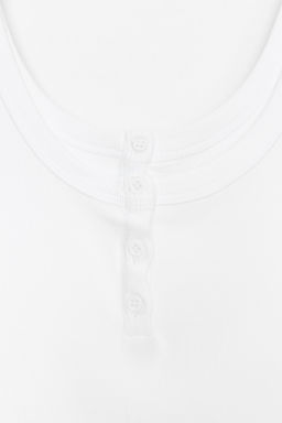 TOP RIB BOTONES / Blanco - Zara фото 7