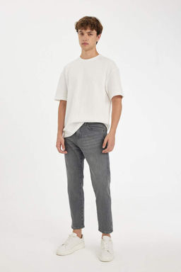 Узкие укороченные джинсовые брюки с нормальной талией и узкими штанинами - Defacto фото 4