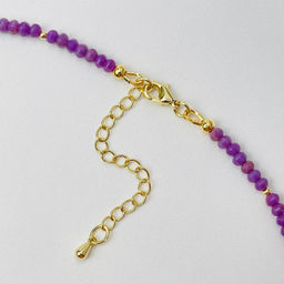 Чокер из камня Фосфосидерит с перламутровой подвеской - Радуга самоцветов фото 4