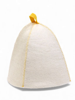 Шапка для бани и сауны Матрёшка в пузыриках, полиэфир, шерсть, белая - Simaland фото 6