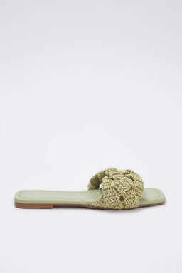 Trendyol Shoes Taba Orgu Kad?n Has?r Terlik TAKSS25TE00030 - Trendyolmilla фото 27