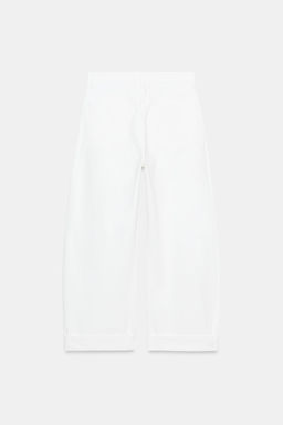 JEANS TRF BAGGY FOLDED TIRO MEDIO / Blanco - Zara фото 5
