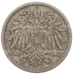Монета 10 геллеров 1895 года Австрия