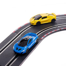 Уценка Автотрек Турбо кросс, с 2 машинами 1:43, работает от сети