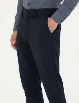 Lacivert Arm_rl_ Slim Fit Kanvas Pantolon