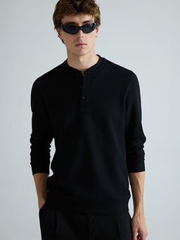 Bisiklet Yaka Erkek Sweatshirt