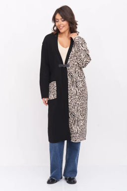 БЕЛАРУСЬ Кардиган Д 3272/черно-бежевый