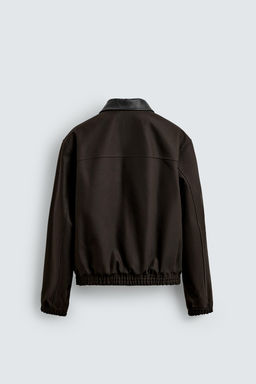 RELAXED FIT CONTRAST COLLAR JACKET LIMITED EDITION - Zara фото 9