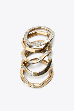 PACK OF STRETCH BRACELETS WITH METAL PIECES - Zara фото 2