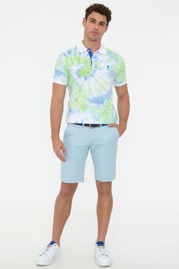 -60% Мужская футболка с воротником-поло Apple Green