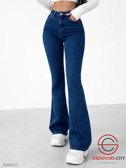 Джинсы клёш с высокой посадкой