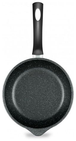 Сковорода Готовить легко stone несъемная ручка, 18 см - Нева металл посуда фото 4