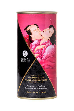 Масло массажное для тела Shunga Малиновое чувство (Raspberry Feeling), разогревающее, 100 мл