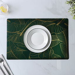 Набор салфеток сервировочных Доляна Лаундж, 4 шт, 3045 см, цвет зелёный  фото 2