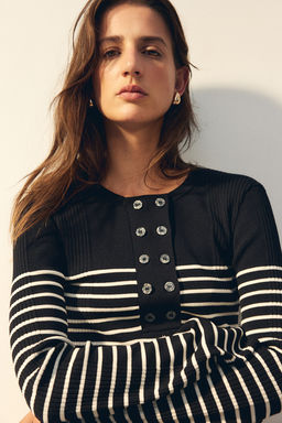 Vestido largo en punto de canale - H&m фото 2