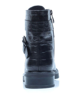 01-CH8361-21B100M BLACK Ботинки демисезонные женские (натуральная кожа, байка)